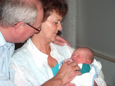 Met opa en oma Goosensen